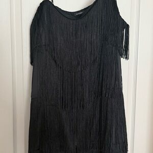 Black Fringe Dress
